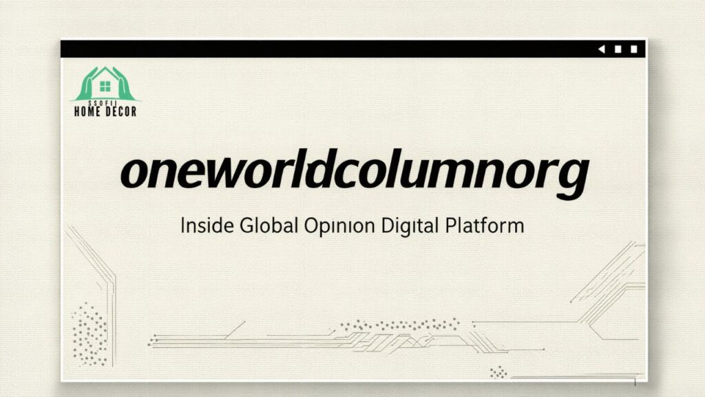 oneworldcolumnorg: Inside Global Opinion Digital Platform